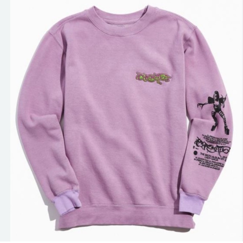 Lady Gaga LG6 Mauve Embroidered Crewneck Sweatshirt – Size M Official Merch